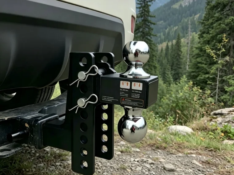 DURVOR Adjustable Carbon Steel Trailer Hitch with 2-Inch Receiver and 6-Inch Hitch Ba DURVOR Adjustable Carbon Steel Trailer Hitch with 2-Inch Receiver and 6-Inch Hitch Ba