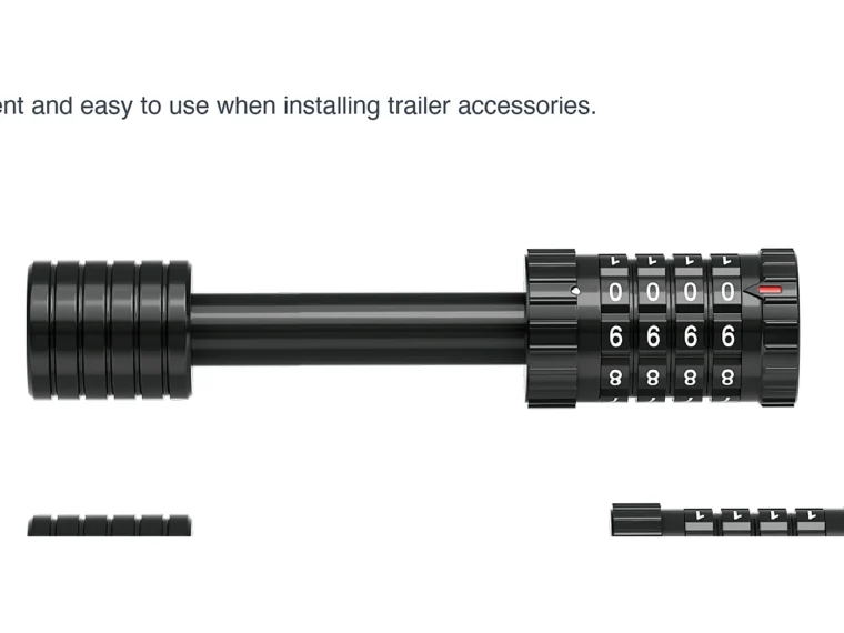 Combination Trailer Lock — 5/8" Pin, Carbon Steel + Zinc Alloy Combination Trailer Lock — 5/8″ Pin, Carbon Steel + Zinc Alloy