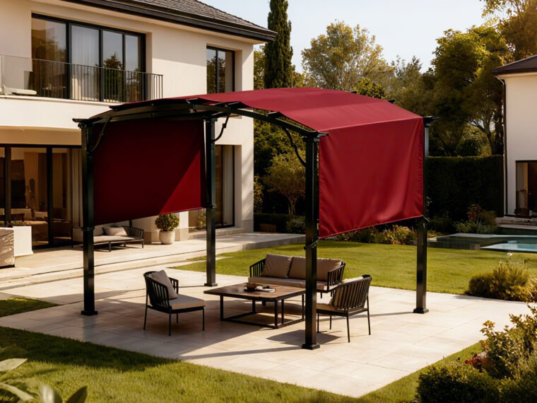 Outdoor Gazebo — Galvanized Steel Frame, 600D PU Coated Canopy